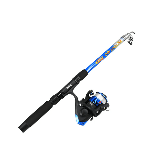 Carrete De Caña De Pescar Combo Kit Completo Pescar Belug, Azul