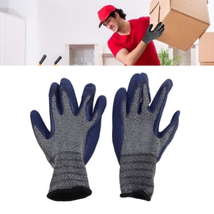12 Gants de travail, poignée ferme sans couture 3D Gants de travail en caoutchouc tricoté Machine non glissante Lavable pour mécanicien