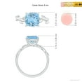 thumbnail image 5 of ANGARA Natural Nature Inspired Cushion 1.95 ct Aquamarine Ring in 14K White Gold for Women (Size-8mm) | March Birthstone, Birthday, Anniversary, Jewelry Gift for Women | Natural Aquamarine Ring, 5 of 9