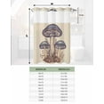 thumbnail image 6 of No Hook Shower Curtain with Snap in Liner, Wild Plants Vintage Blue Mushroom Leaves Hotel Shower Curtains for Bathroom, Washable Shower Curtain Liner Set with Mesh Top Window, 72”x78”, 6 of 6