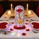 thumbnail image 1 of Luz Nocturna De Plástico 1Pcs 9.05x4.52" Preserved Rose Night Light with Butterfly and Starry Sky Glass Dome Red Plastic LED Glowing Crystal Flower for Valentine's Day Birthday Gift JASKFLY, 1 of 9