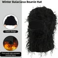 thumbnail image 5 of TELOLY Unisex Distressed Balaclava Knitted Full Face Ski Mask Winter Windproof Neck Warmer for Men Women (Red&Black), 5 of 7