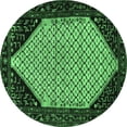 thumbnail image 1 of Ahgly Company Indoor Round Persian Emerald Green Traditional Area Rugs, 8' Round, 1 of 4