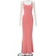 thumbnail image 5 of ICHUANYI Clearance Sexy Women's Fashion Sexy Sleeveless Solid Round Neck Camies Ladies Vest Long Dress(Pink, S) ICHUANYI WER2023080814657, 5 of 5