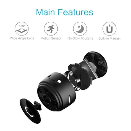 Xe262h 10 Cam - ESOLOM Anti-Theft Mini Q10 Camera, 1080P HD Wireless Cam for Home Security Surveillance Camera, with Motion Detection, Built-in Magnet, Night Vision and Loop Recording