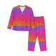 thumbnail image 1 of Fotbe Holiday Shiny Conjunto de Pijama de Manga Larga para Mujer con Estampado, Ropa de Dormir de 2 Piezas, Conjunto de Casa Suave y Cómodo con Bolsillos-Medium, 1 of 7