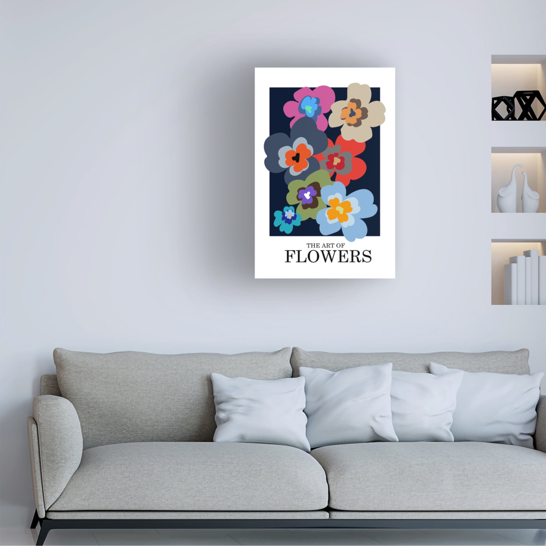 Trademark Fine Art Frances Collett  The Art Of Flowers Blue Canvas Wall Art