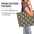 thumbnail image 2 of Pofeuu Sugar Skulls Print Reusable Grocery Bags - Washable, Foldable, Packable Tote, Large Handles, Heavy Duty, Zippered Top Pouch, 2 of 8
