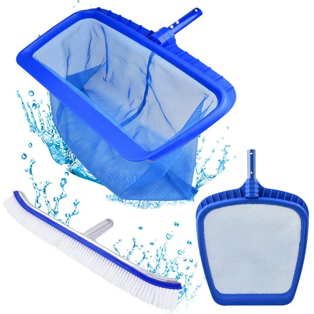 EVEAGE Professional Pool Nets for Cleaning, Pool Wall Brush, Rake and