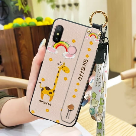 Lulumi-Phone Case For Xiaomi Redmi 6 Pro/A2 LITE, mobile case phone cover Back Cover Silicone protective Cute Durable phone pouch mobile phone case Anti-knock ring Shockproof Wrist Strap