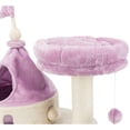 thumbnail image 4 of TRIXIE My Kitty Castle Plush 35.5" Cat Tree, Sisal Scratching Posts, Rustling Fabric Beige, 4 of 8