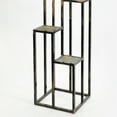 thumbnail image 3 of Miekor Furniture 47.25" 4 Tier Gray Stone Slab Black / Gold Cast Metal Plant Stand 60862, 3 of 5