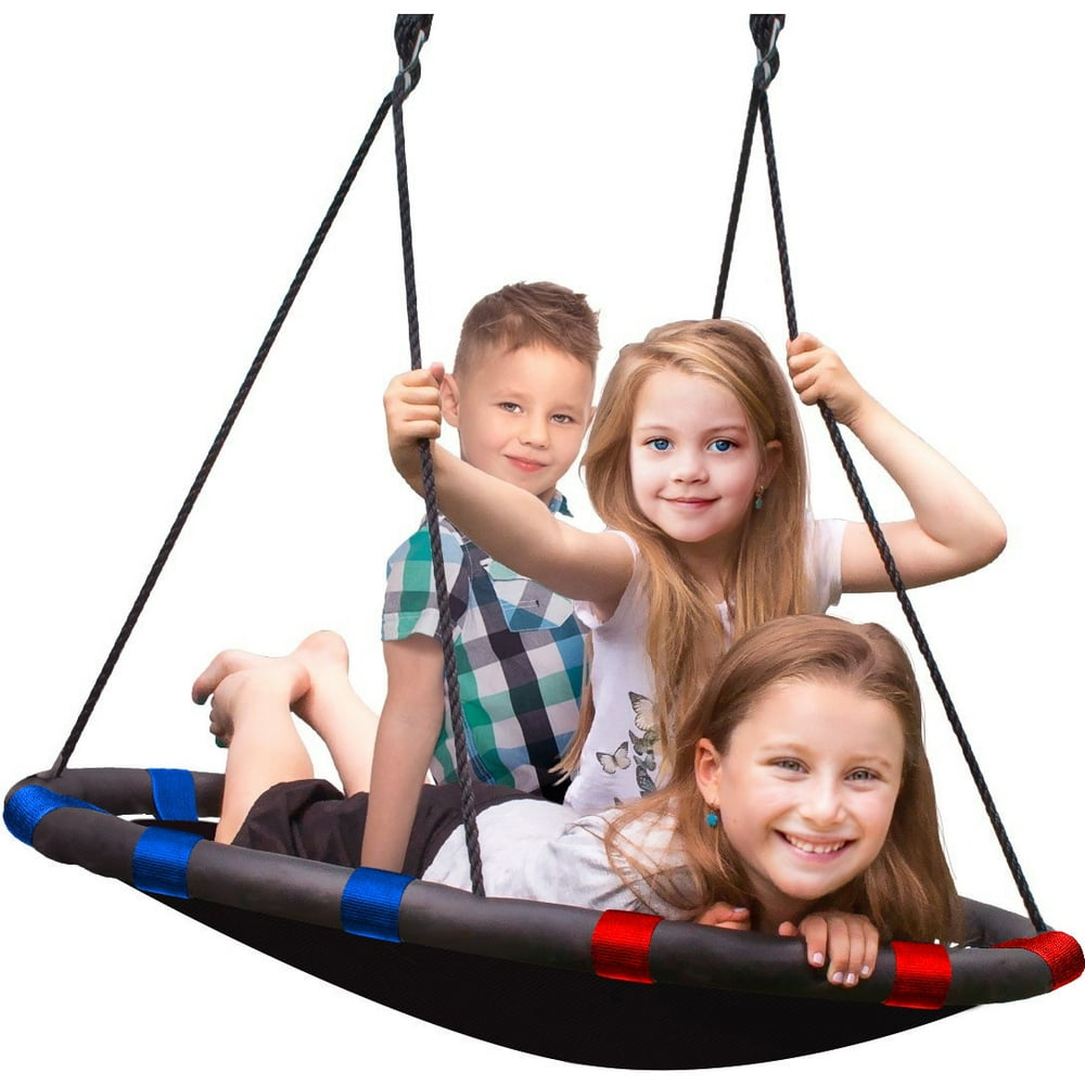 Sorbus Spinner Swing Kids Indoor/Outdoor Round Mat Swing (24 Inch