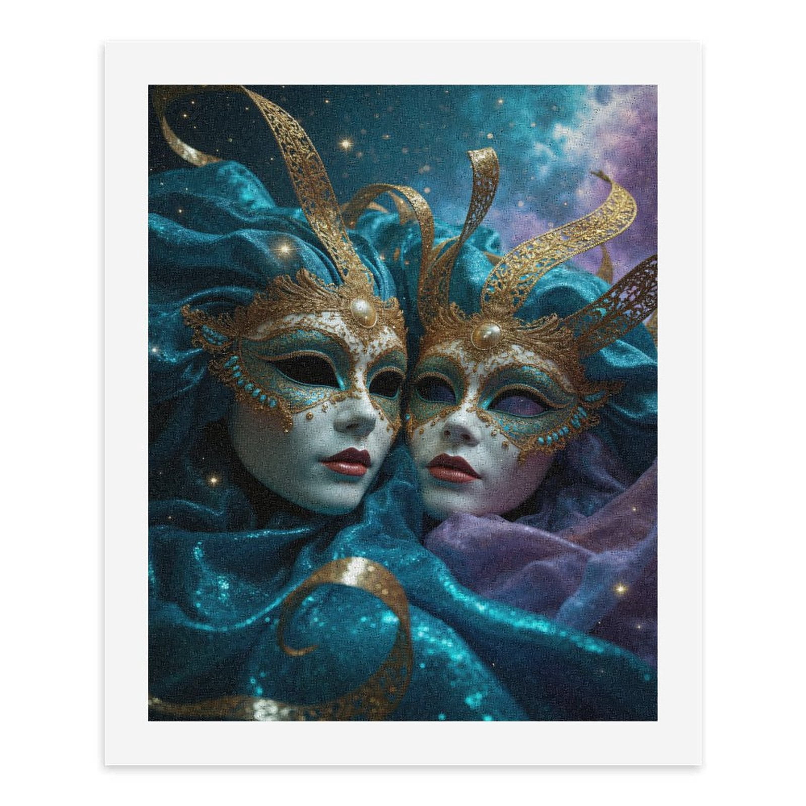 Paint By Numbers Kit for Adults Beginner - DIY Enigmatic Masquerade Fantasy Art Canvas Painting Kits for Adults, Frameless Paint By Number for Adults for Home Wall Decor 16x20 Inch