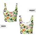 thumbnail image 3 of Sikiie Vegetables2 Print Strappy Sports Bra for Women Padded Push Up Sports Bra Athletic Running Sports Bra Workout Bra Yoga Bra, 3 of 5