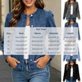thumbnail image 2 of Iyufng Women's Round Neck Long Sleeve Denim Jackets Single Breasted Peplum Hem Casual Short Outerwear, 2 of 9