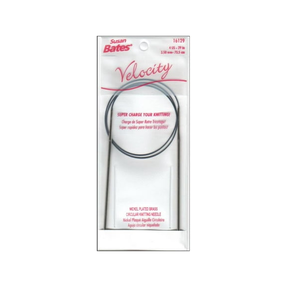 Bates Velocity Nkl Plate Circ Knit Needle 29" 4