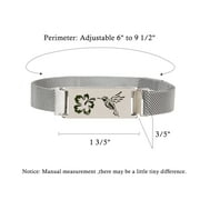 Anavia Essential Oil Bracelets, Aromatherapy Bracelet, Diffuser Bracelet, Aromatherapy Oil Lockets, Diffuser Lockets, Aromatherapy Jewelry, Diffuser Jewelry, With Gifts Box-[Silver]