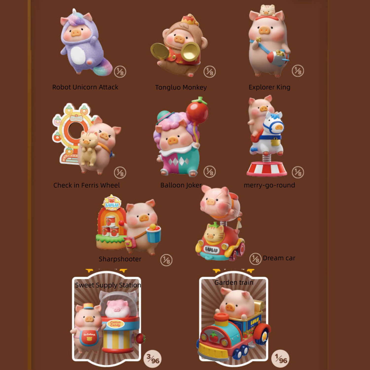 Lulu The Piggy Lululand Series 1PC Cute Pig Blind Box Figures