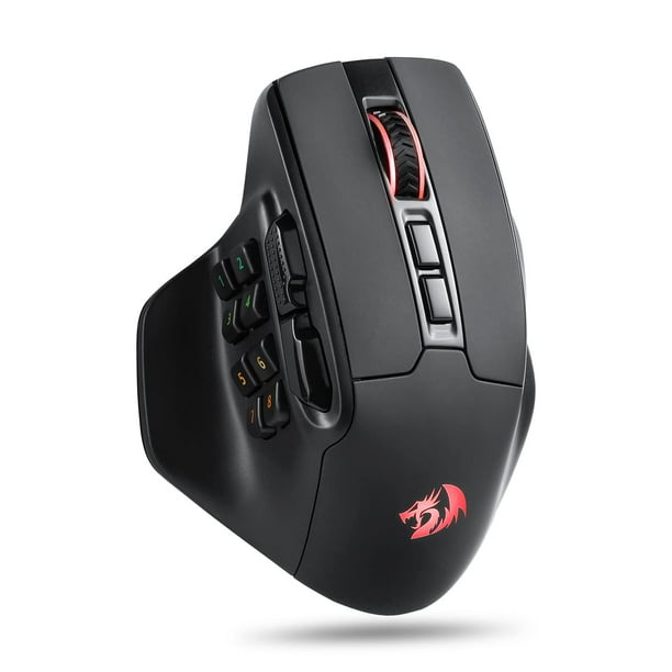 Ratón inalámbrico MMO para juegos Redragon M811 PRO con 15 botones
