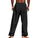 thumbnail image 4 of Pantalones largos de moda para hombre, casuales, de color sólido, con botones, cintura elástica, rectos, con pierna de cuerno, pantalones largos de poliéster para hombre., 4 of 7