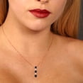 thumbnail image 4 of 0.22 ct Brilliant Round Cut Natural Onyx 14k Rose hypoallergenic Solid gold Designer Everyday Affordable Dainty Necklace Pendant with 18" Chain, 4 of 6