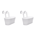 thumbnail image 1 of Macetas Colgantes Metal Macetero para Barandilla Valla Balcón () Blanco, 1 of 8