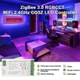 thumbnail image 3 of Controlador LED Zigbee 3.0 WiFi 2,4 GHz RGBCCT Tira de LED Tuya Gateway Bridge Control de Voz DC5V-24V, 3 of 5