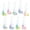 Multicolor, variant on JoyMoreHome 9Pcs Easter Bunny Shape Swirls Hanging Ornament, Cute Swirl Ceiling Decor for Office, Easter Party, Home Gathering, Holiday Celebration