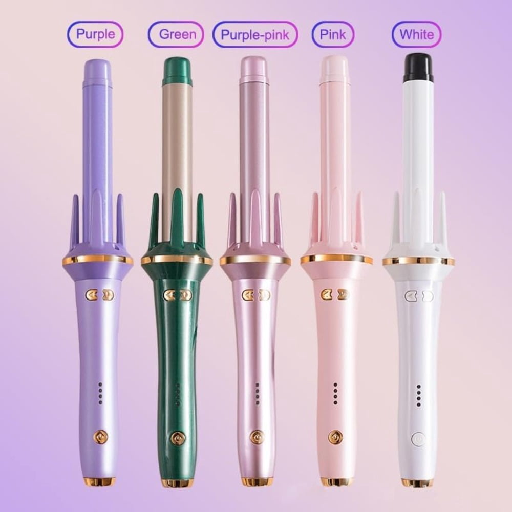 Hair curling iron,curling iron,curling iron,lazy wool curls,big waves,automatic negative ion perm artifacts,curling iron with big barrel,hair curler (Color:Pink)