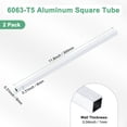 thumbnail image 3 of Tubo cuadrado de aluminio 6063 de 300 mm en paquete de 2, 8x8 mm de ancho exterior, 1 mm de grosor de pared, tubería de aluminio sin costura para construcción de marcos, 3 of 6