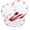 White/Red, variant on 125PCS White and Gold Disposable Plastic Plates with Silverware - Vintage Party Dinnerware Set for 25 Guests, Wedding, Holiday, Celebration
