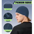 thumbnail image 4 of 2 Pieces Cotton Skull Caps for Men Women Helmet Liner Breathable Sleep Hat Chemo Headwear Running Cap, 4 of 7