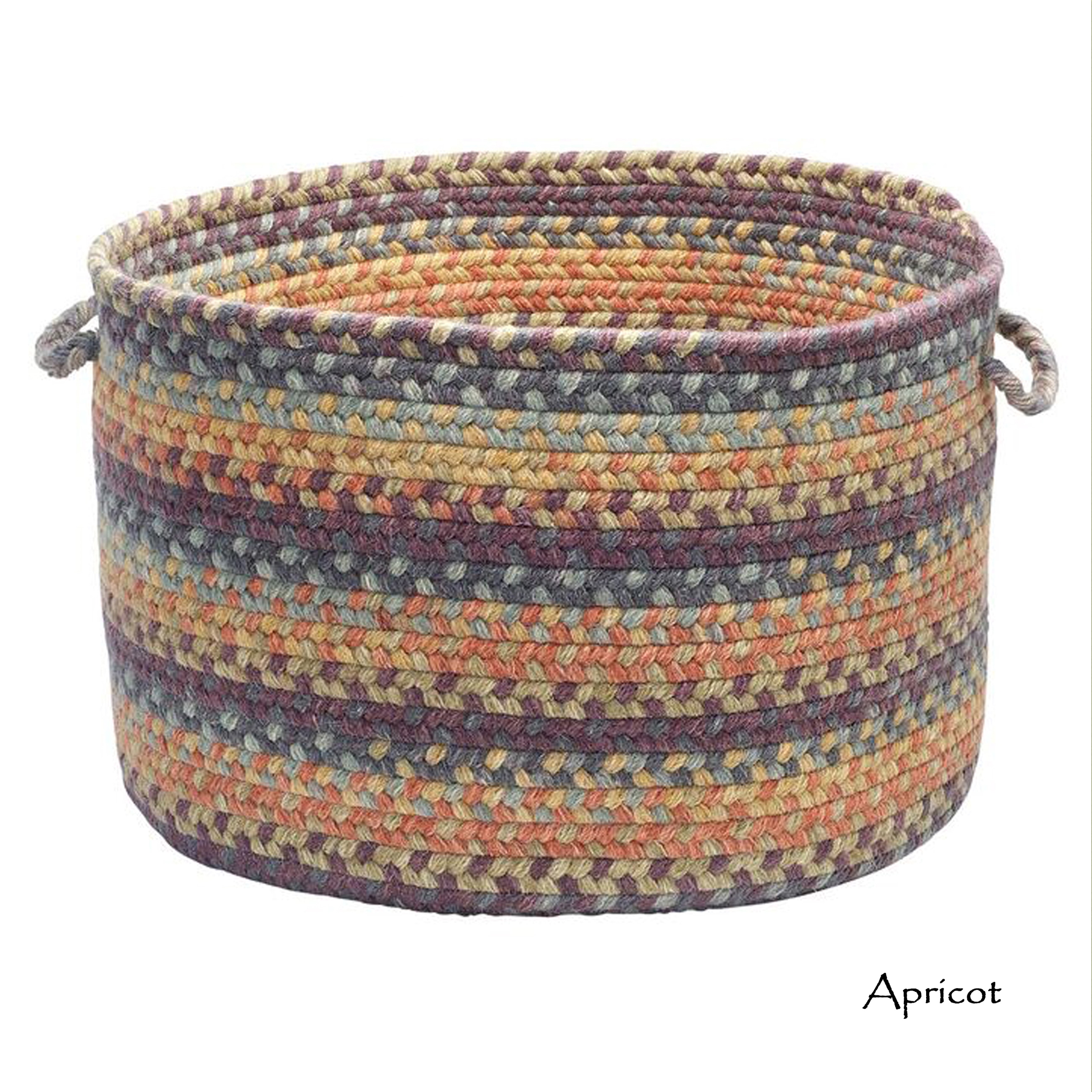 Colonial Mills Wool Spacedye Large Floor Storage Basket with Handles