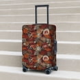 thumbnail image 2 of Lsque Coffee Stamp Printed Luggage Cover, Travel Luggage Protector,Scratch and Dirt Resistant, Fits 18-32 Inch Luggage - Small, 2 of 9