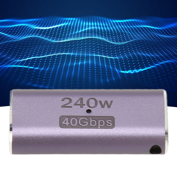 Acoplador USB C, aleación De Aluminio PD 240W 40Gbps USB Tipo C Acoplador Extensor De Alta Velocidad Hembra A Hembra Para Computadora Portátil