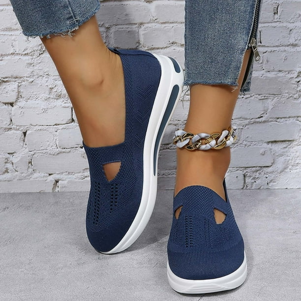 Patlollav Womens Clearance Plus Size Rocking Shoes Woman Shoes Slip-on ...