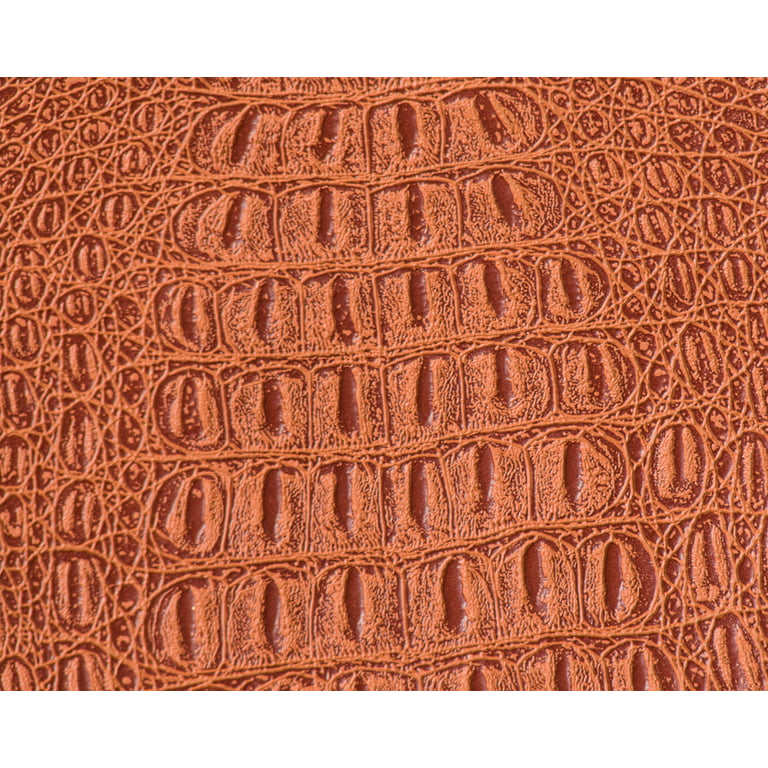 54 Rawhide Gator Faux Leather Fabric - By The Yard