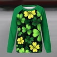 thumbnail image 4 of Saint Patricks Day Outfit Women Cute Gnome Print Shirts Crewneck Long Sleeve Sweatshirt Irish Going Out Tops Green Shirts for Women St Patricks Day, 4 of 7
