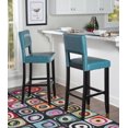 thumbnail image 2 of Tabouret de bar bleu égée Wallace, 2 of 7
