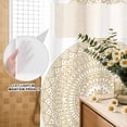 thumbnail image 3 of No Hook Shower Curtain, Beige Boho Shower Curtains for Bathroom with See Through Top Window, Retro Farmhouse Ethnic Abstract Geometric Art Waterproof & Washable Bath Curtain 66"x72", 3 of 9