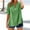 Green, variant on Womens Short Sleeve Tunic Tops Summer V Neck Side Split T Shirts Casual Loose Basic Tees Shirts Lightwieght Solid Color Cotton Linen Blouse Tops Plus Size S-6XL