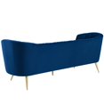 thumbnail image 4 of Modway Opportunity Performance Velvet Sofa and Armchair Set in Navy, 4 of 6