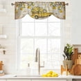 thumbnail image 3 of Tie Up Valance Curtain for Kitchen,Farm Yellow Truck Lemon on Vintage Rod Pocket Short Curtains Adjustable Tie-Up Shade Valances,Summer Flower Leaves Window Treatment for Bathroom Living Room Bedroom, 3 of 9