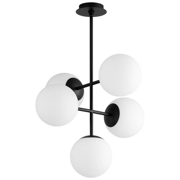 Oxygen Lighting - Nebula - 21.75 Inch 30W 5 LED Pendant-Black Finish
