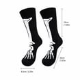 thumbnail image 3 of Voska Unisex Halloween Skeleton Cartoon Mid Calf Socks Breathable Ribbed Comfortable Fall Daily Socks, 3 of 7