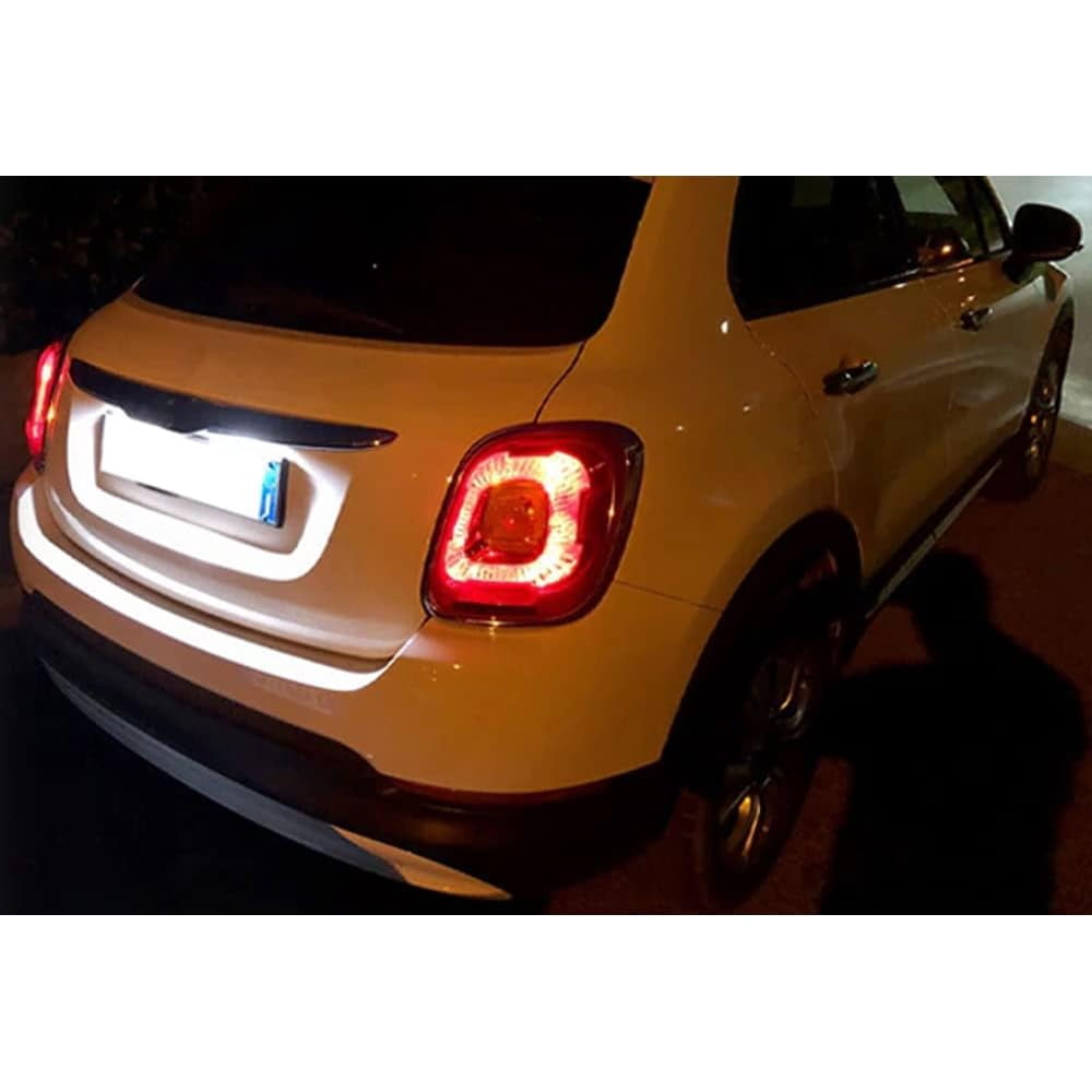 OEM-Fit 3W Full LED License Plate Light Kit For Fiat 2014-2019 500X SUV, Powered by 18-SMD Xenon White LED & Can-bus Error Free