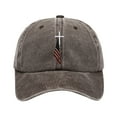 thumbnail image 3 of GZWYHT Usa Hat Flag Hat American Flag Hat Ball Caps for Men Usa Flag Baseball Cap Brown One Size, 3 of 3