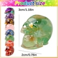 thumbnail image 5 of Gothic Halloween Crystal Skull Resin Statue, Colorful Clear Transparent Human Skull Head Sculpture, Spooky Mini Desktop Figurine Ornament for Home Office Table Shelf Bedroom Decor, 5 of 9