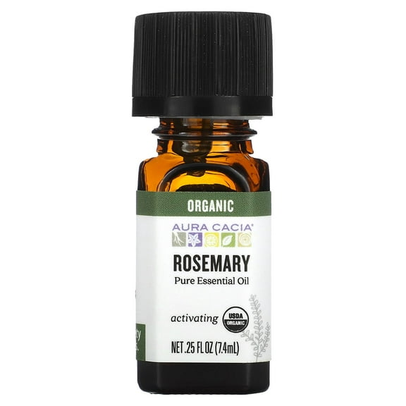 Aura Cacia Organic Essential Oil, Rosemary, 0.25 Fl Oz